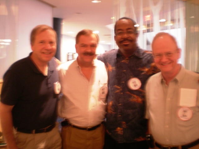 Michael Matejek-Valedictorian, James Burns, Mike Lipscomb-Reunion Committee President, and Ralph Spoettle