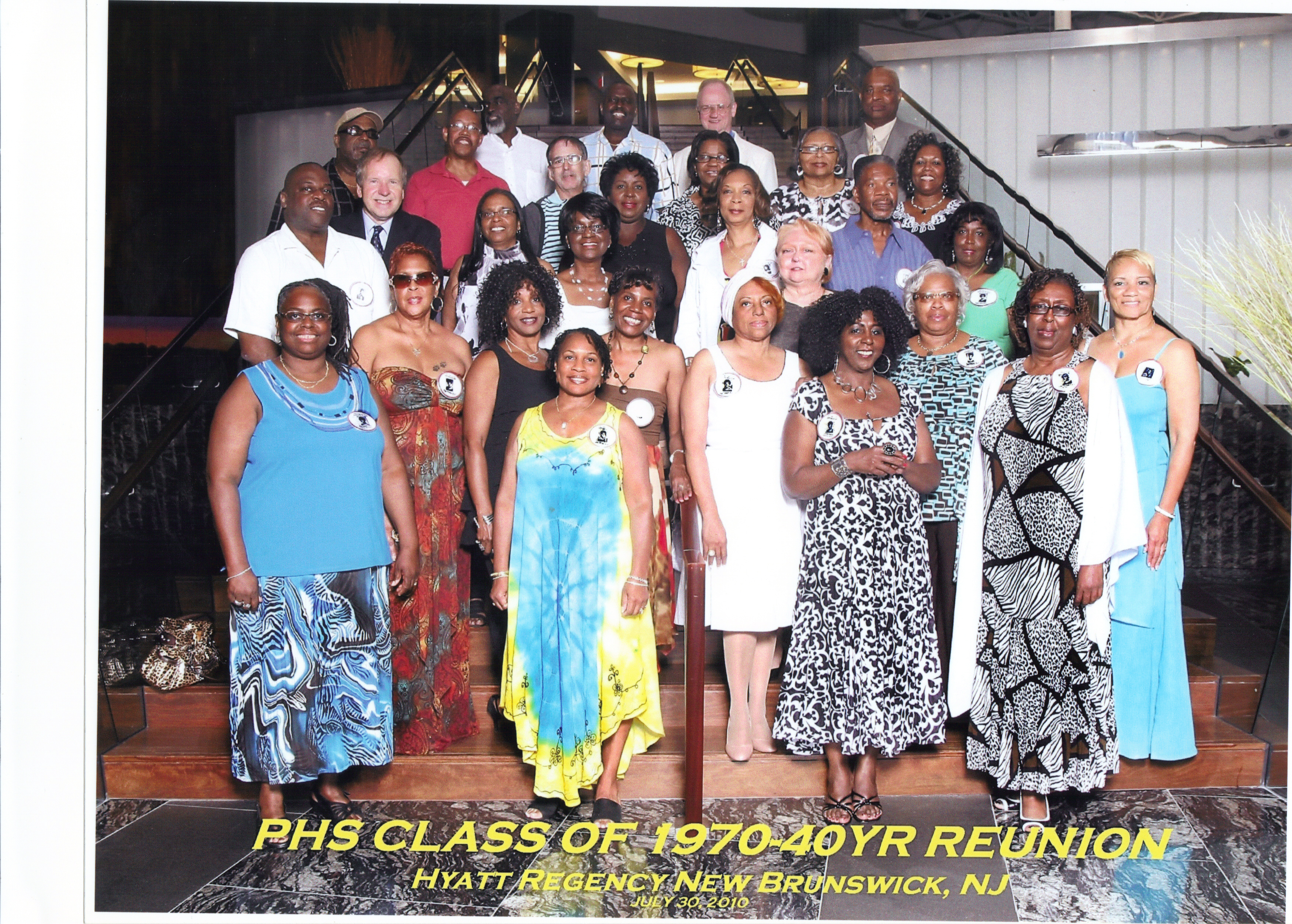 Official original PHS Class of 1970 40th anniversary Reunion Cruise Photo (Before the classmates boarded the bus to go on the Cornucopia Cruise).